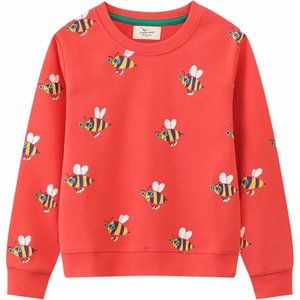 Toddler Girls Cotton Pullover Sweater Kids Long Sleeve Crewneck Tops Tee 2-7T